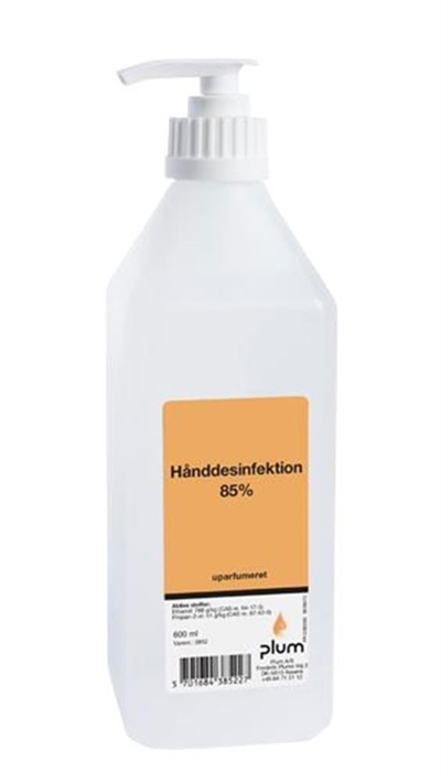 Hånddesinfektion 85% 600 ml inkl. pumpe